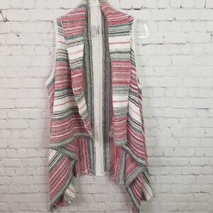 Sahalie Boho Open Front sweater Cardigan size S/M